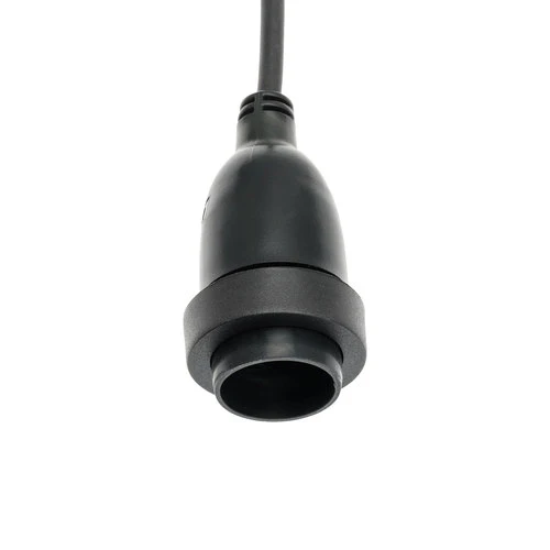 Douille E27 500xH30cm avec câble en caoutchouc noir, usage extérieur