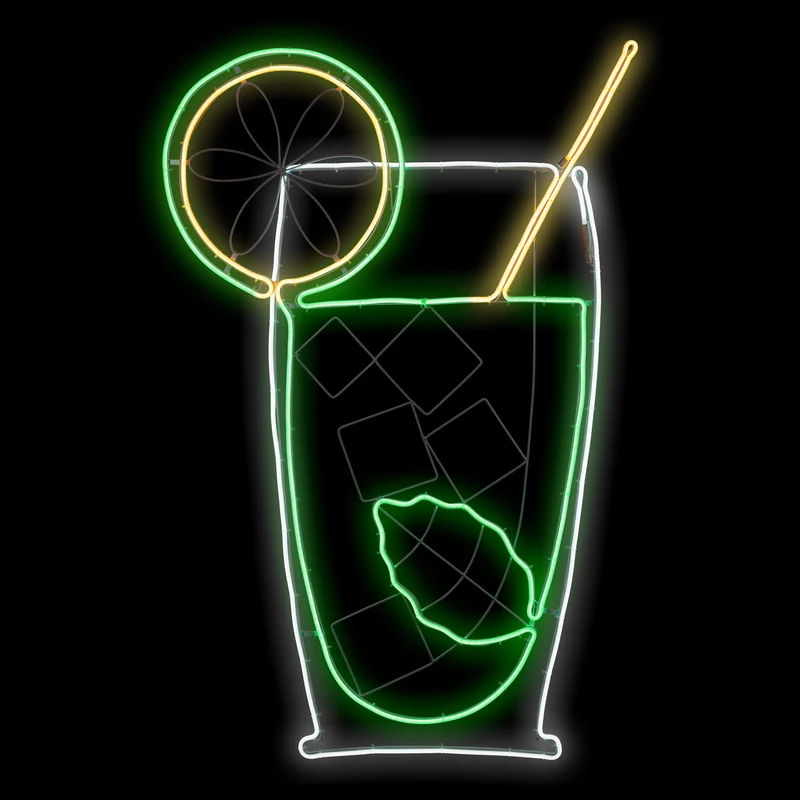 Cocktail mojito SMD néon 75x115 cm