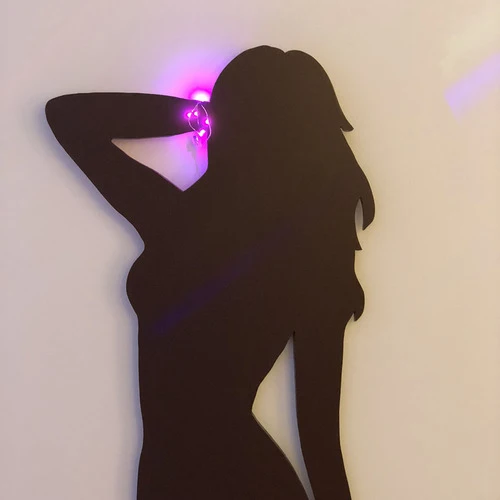 Collier MicroLED rose Ø20cm, lumière fixe