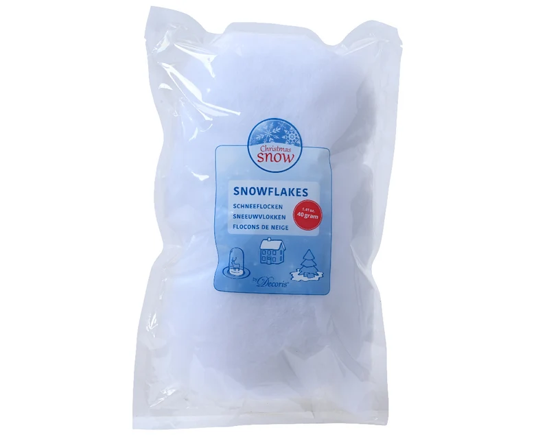 Sac de fausse neige 25x16x4 cm blanc