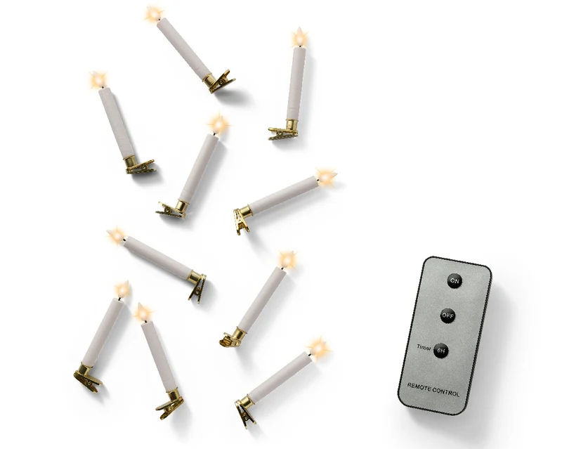 Bougies LED fixes 1,5x14 cm 10pcs