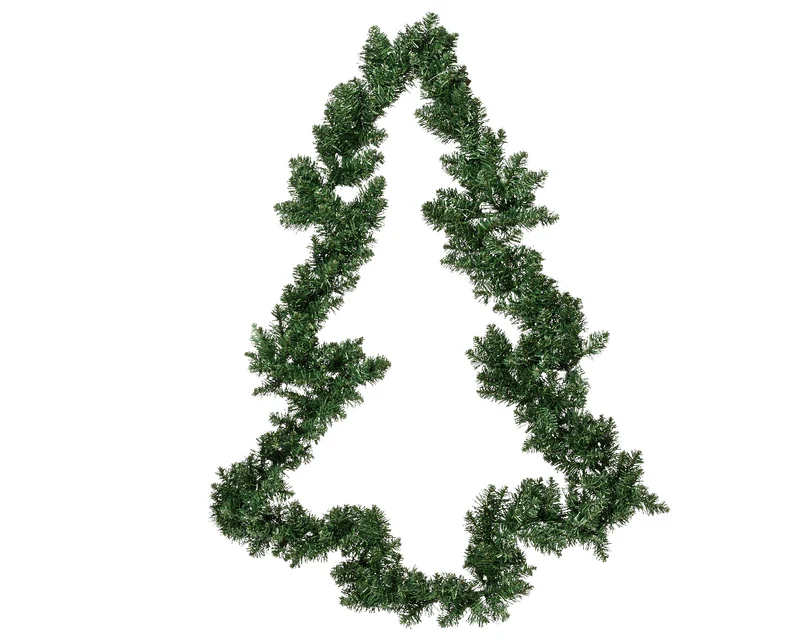 Couronne de porte verte h. 90 cm x 70 cm