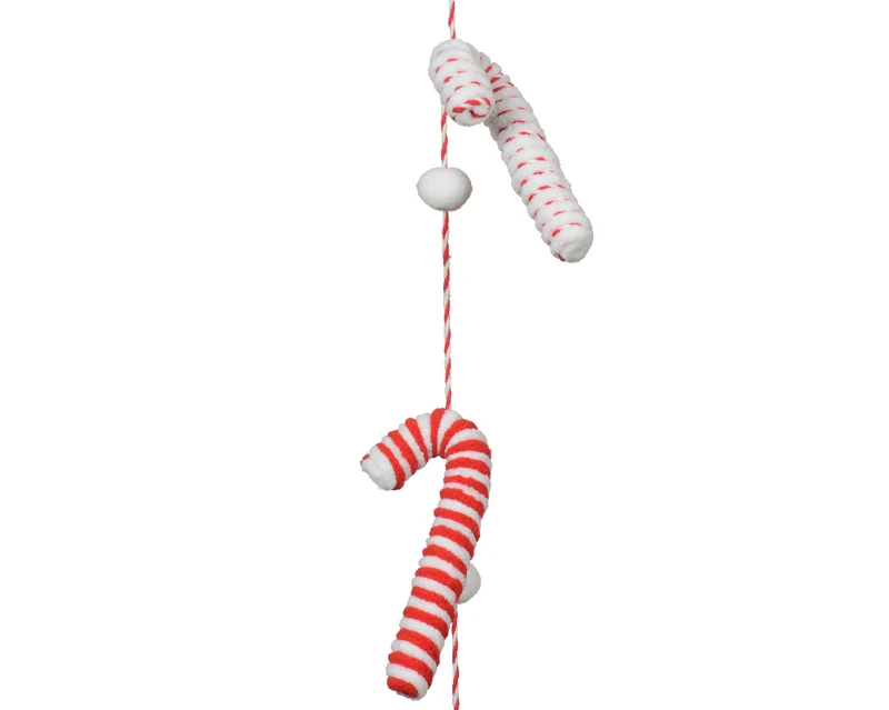 Guirlande blanche et rouge 150x6x2 cm