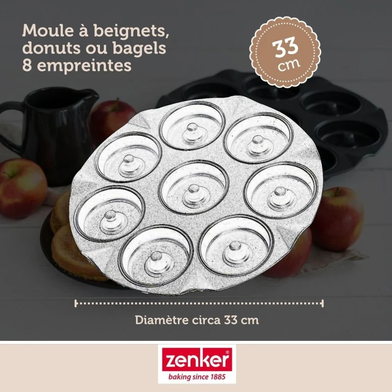 Set de 4 ustensiles de pâtisserie moule à gâteaux 2 bols et spatule Black mettallic Black mettallic Zenker Black mettallic