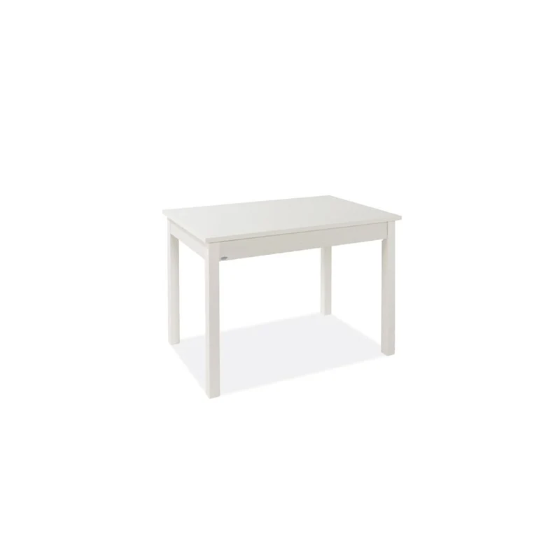 Table à manger extensible Frêne Blanc bois mélaminé 60x90/120 cm