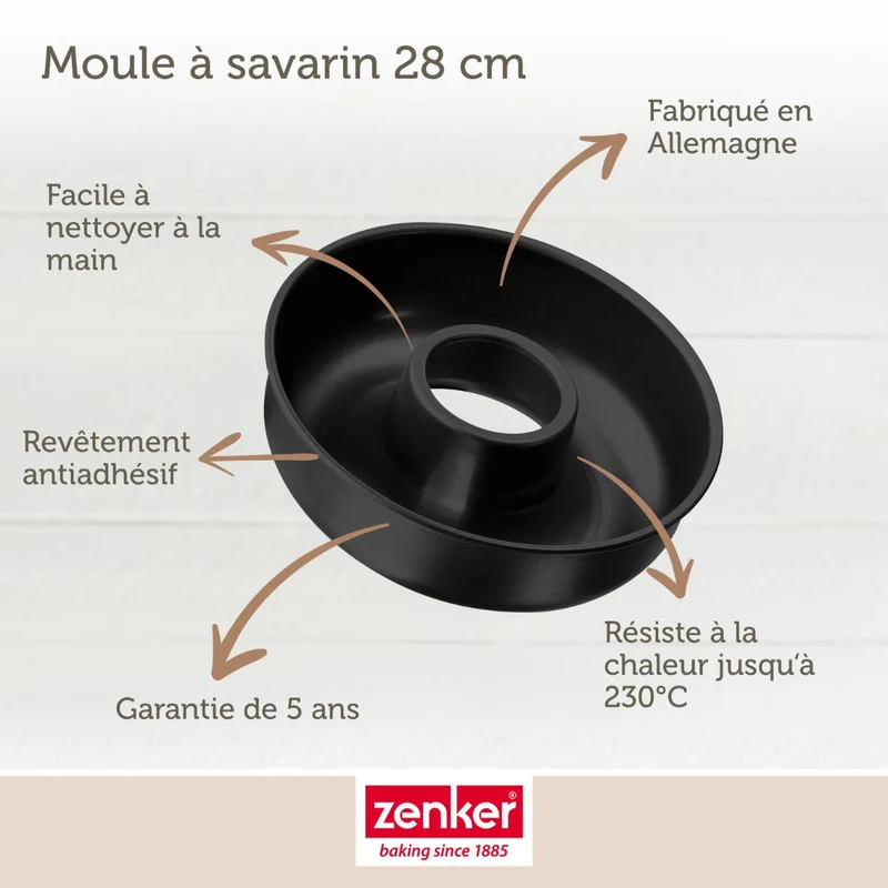 Set de 4 ustensiles de pâtisserie moule à gâteaux 2 bols et spatule Black mettallic Black mettallic Zenker Black mettallic