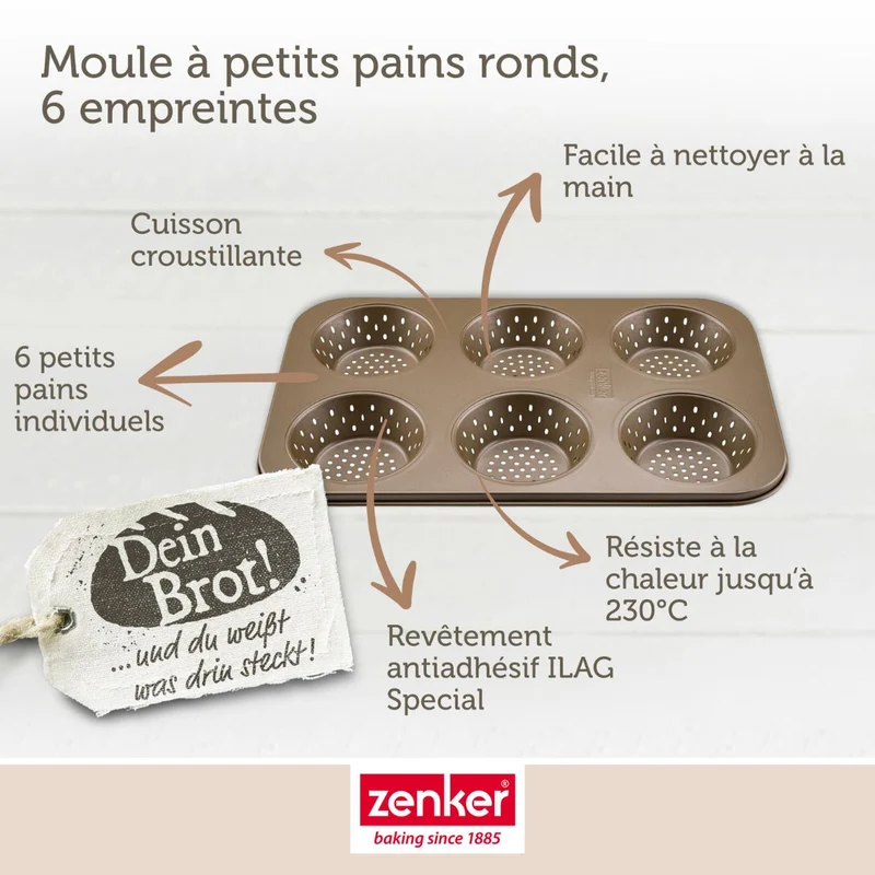Set de 4 ustensiles de pâtisserie moule à gâteaux bol et spatule pâtisserie Zenker Mojave Gold