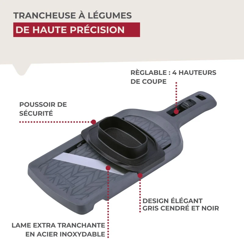 Mandoline réglable 4 hauteurs Fackelmann