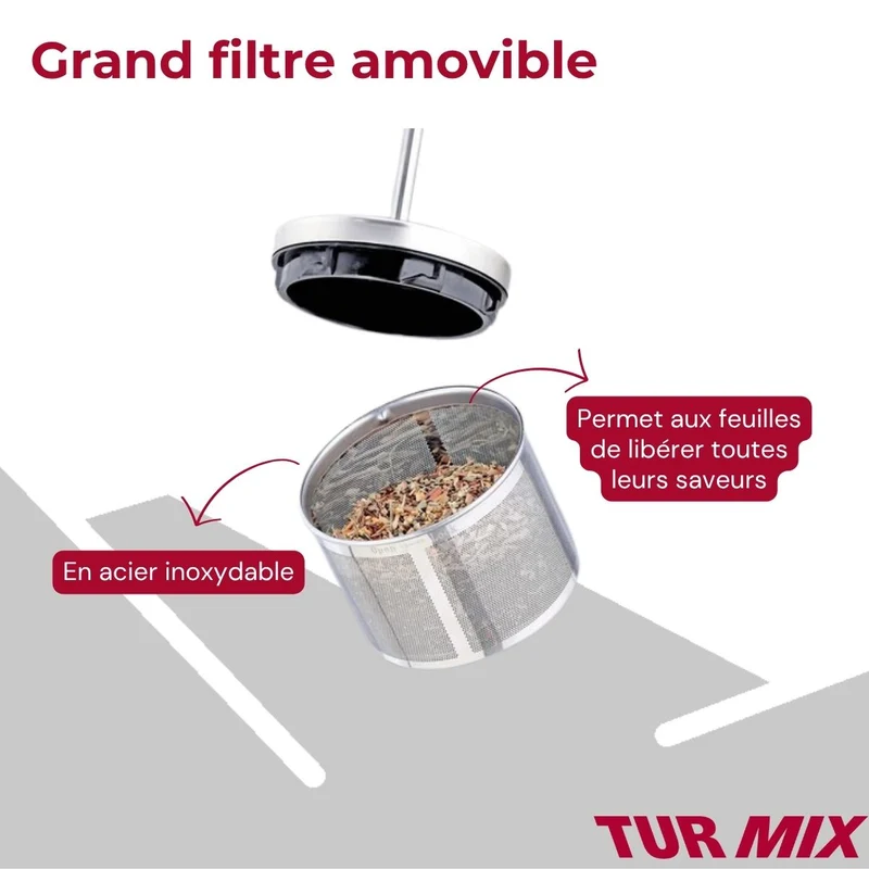 Théière bouilloire électrique 2 en 1 Turmix