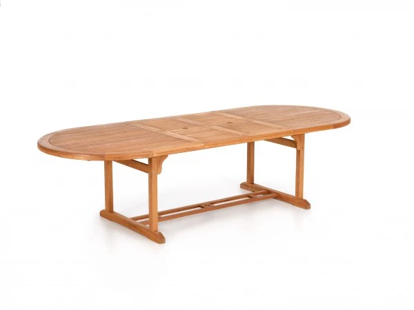 Table extensible en bois d'eucalyptus 180/240 x 100 cm