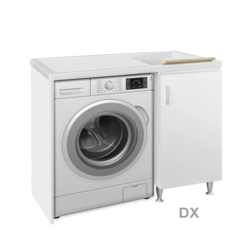 Meuble en bois avec évier + cache lave-linge Mod.