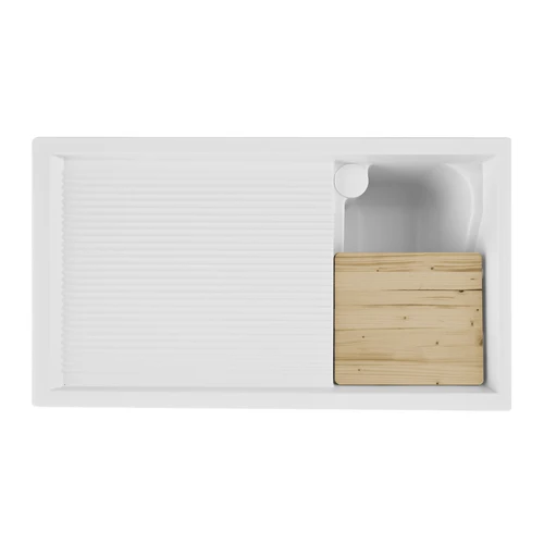Meuble en bois avec évier + cache lave-linge Mod.