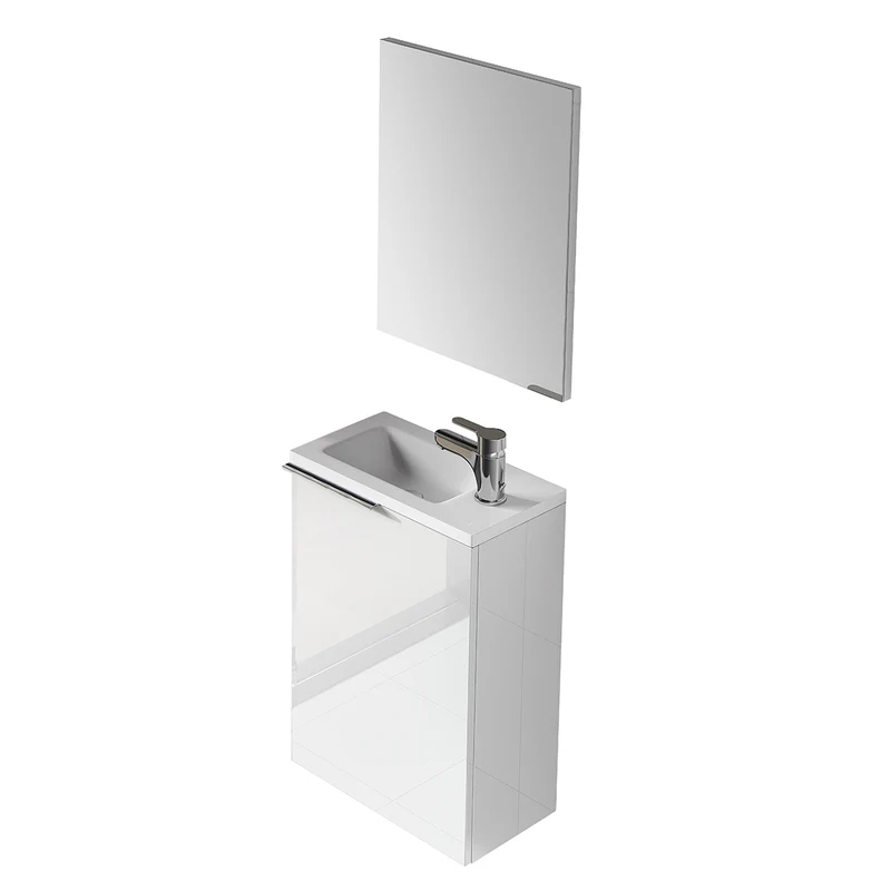 Meuble de salle de bain suspendu Compact/Cody (à assembler)