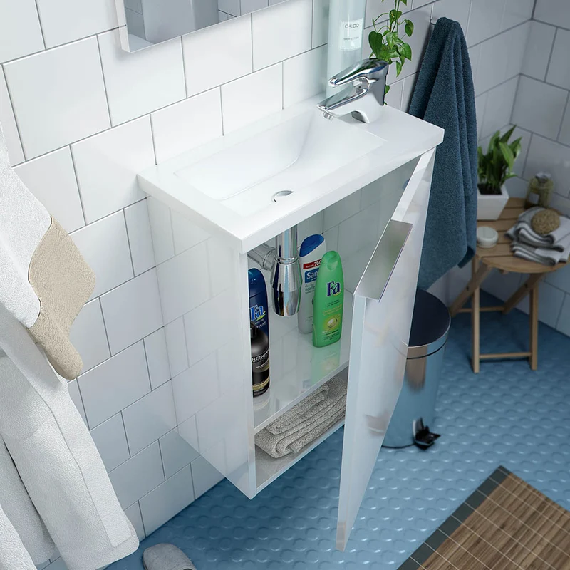 Meuble de salle de bain suspendu Compact/Cody (à assembler)