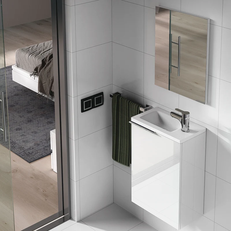 Meuble de salle de bain suspendu Compact/Cody (à assembler)