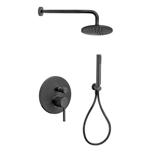 Kit de douche Carola noir mat
