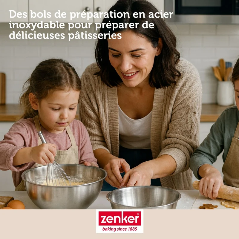 Set de 5 ustensiles de pâtisserie moule à gâteaux bols spatule et verre doseur Zenker Mojave Gold