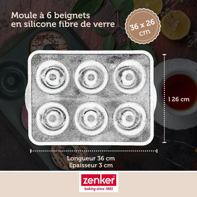 Set de 5 ustensiles de pâtisserie moule à gâteaux 2 bols spatule pâtisserie et verre doseur Silicone fibre de verre Silicone fibre de verre Zenker Silicone fibre de verre