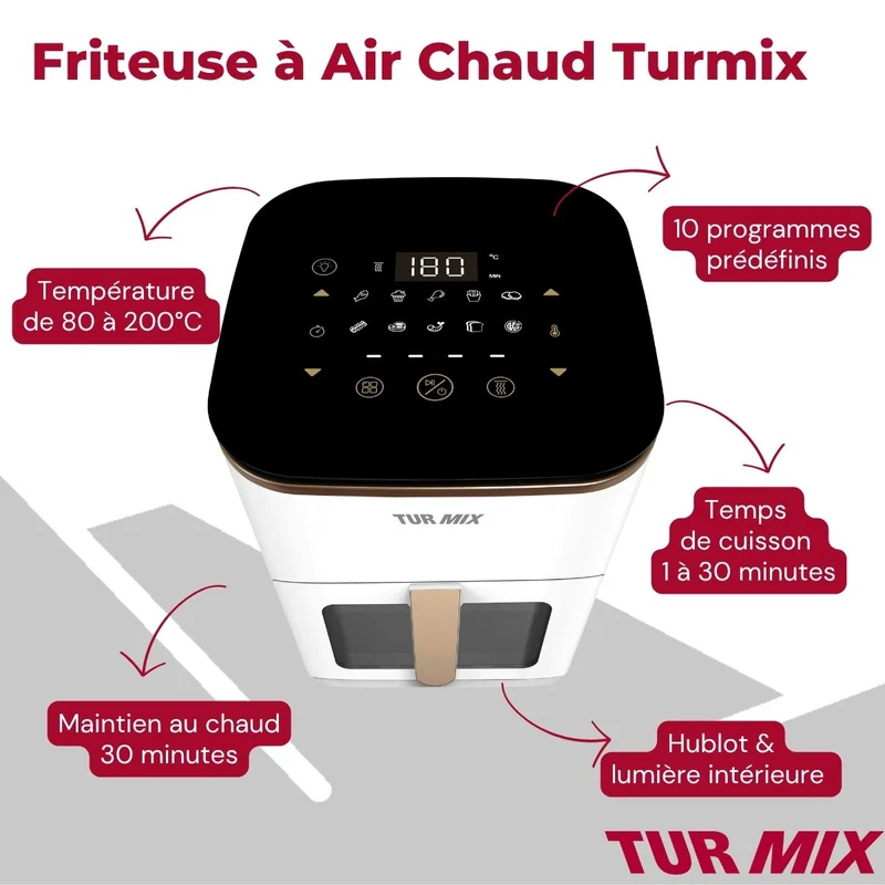 Friteuse à air chaud 3,5 L Turmix