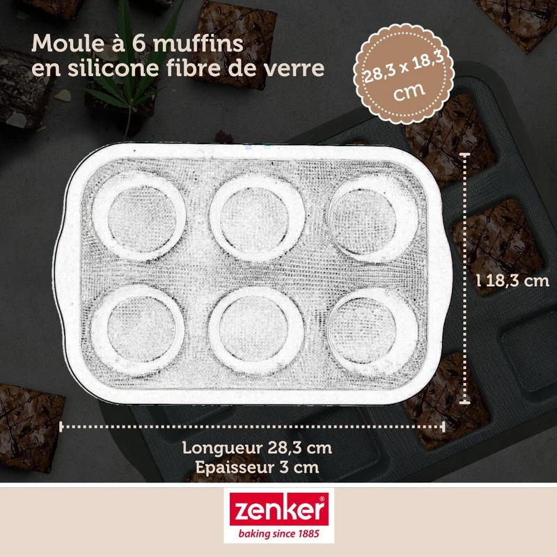 Set de 5 ustensiles de pâtisserie moule à gâteaux bols spatule et verre doseur Silicone fibre de verre Silicone fibre de verre Zenker Silicone fibre de verre