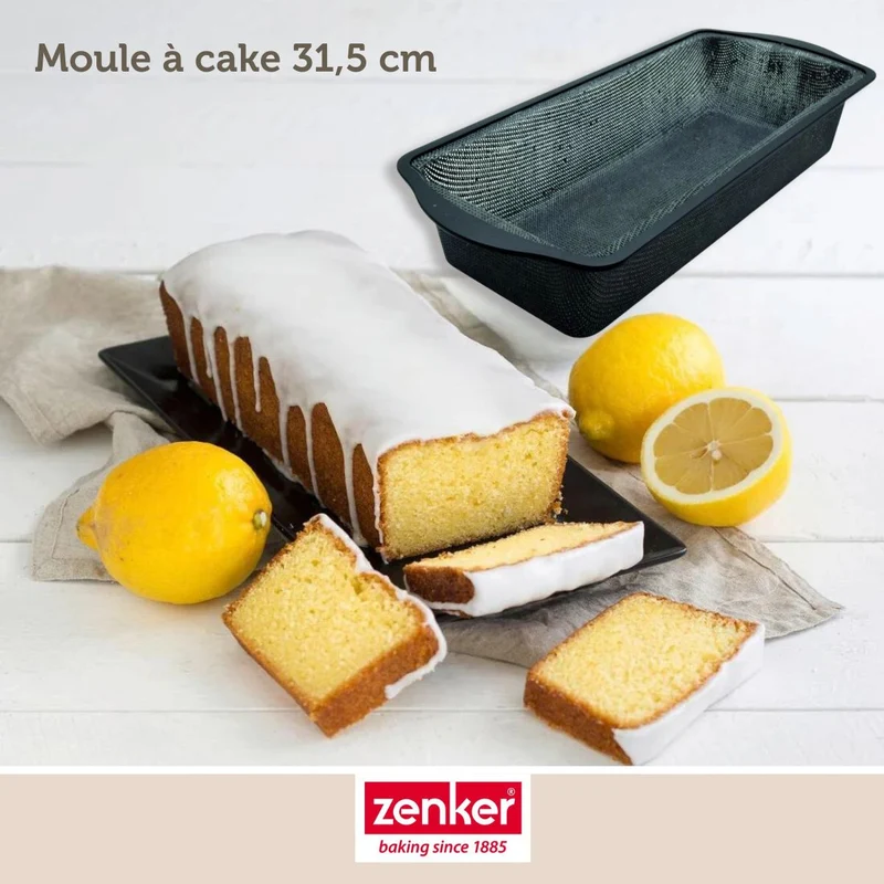Set pâtisserie avec moule à cake 31,5 cm, 2 bols à mixer, verre mesureur et spatule Zenker
