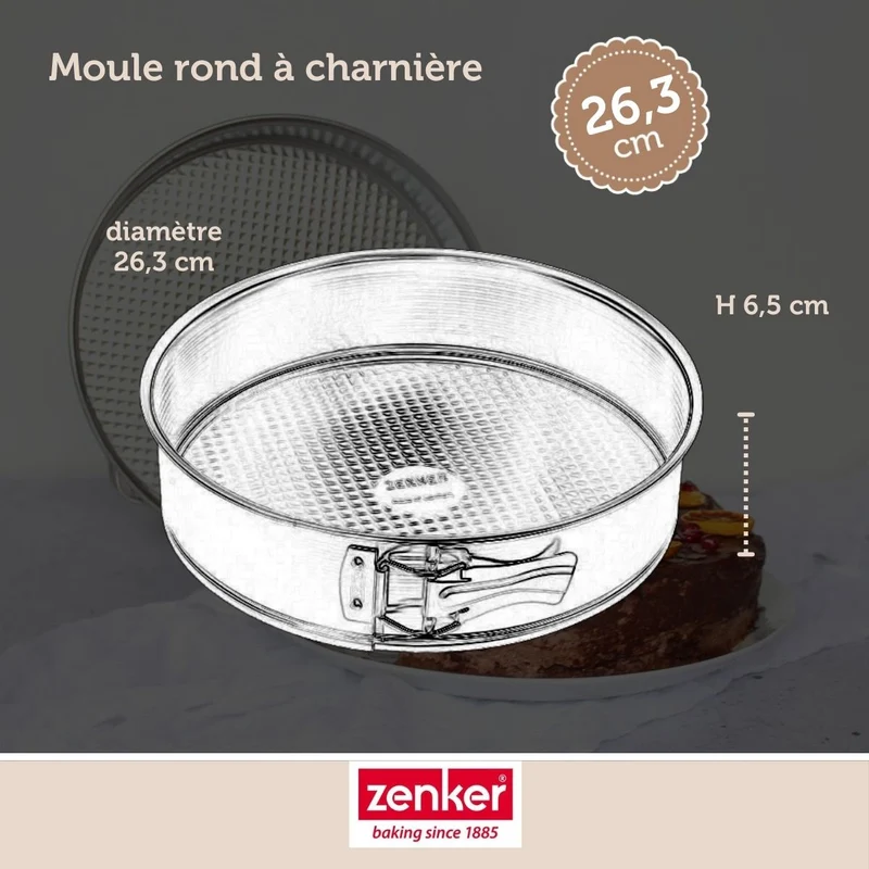 Set de 5 ustensiles de pâtisserie moule à gâteaux bols spatule et verre doseur Zenker Silver