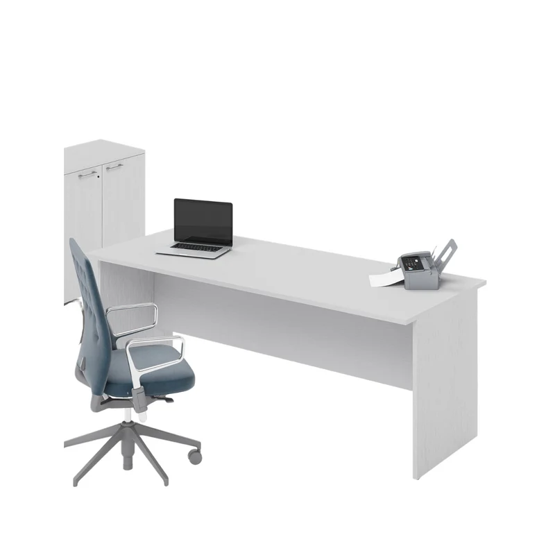 Bureau blanc H74x200x80cm