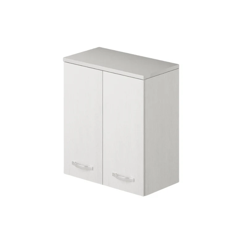 Élément mural buanderie 2 portes avec étagère blanche H77x71x38cm