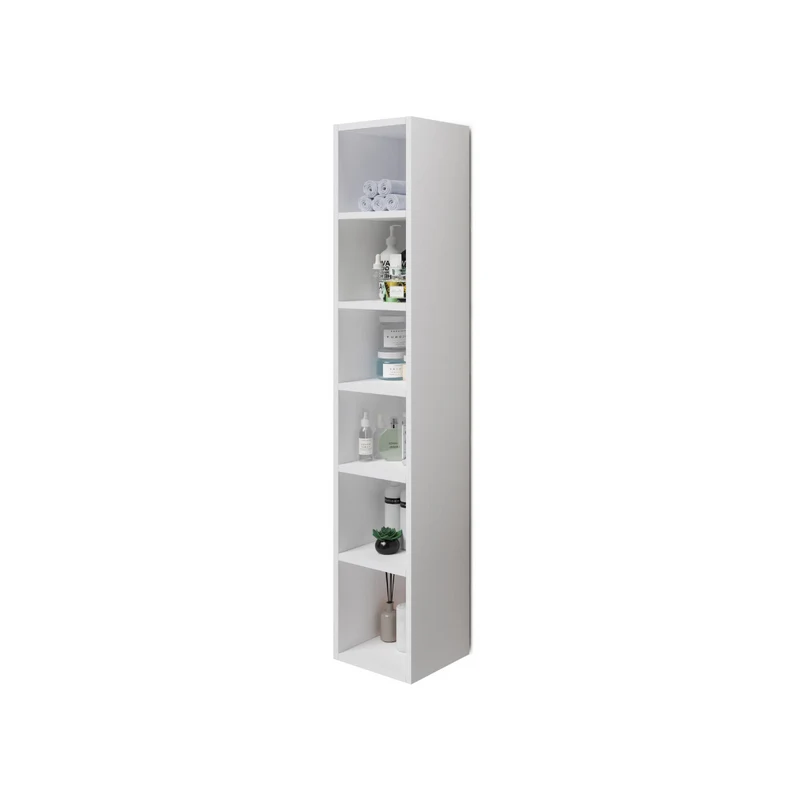 Armoire Murale Multi-usages avec Porte, Blanc H120x30x30cm