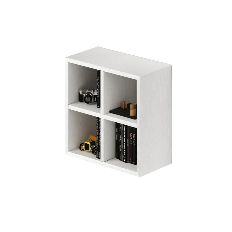 Étagère murale 4 Compartiments, Couleur Blanc, H60x60x30cm