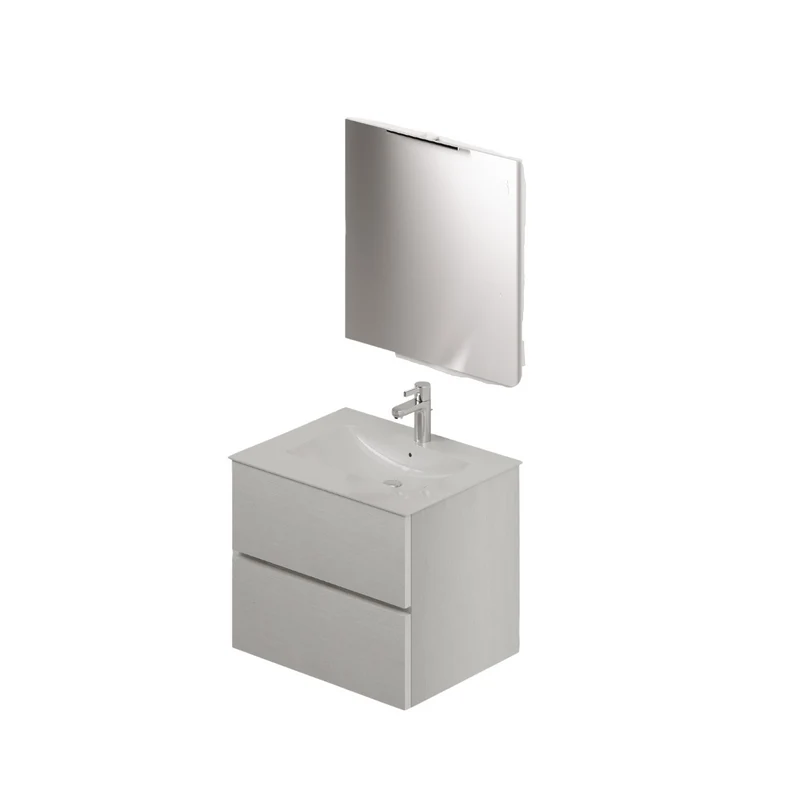 Composition de salle de bain de 60 en coloris Blanc H54x61x46cm