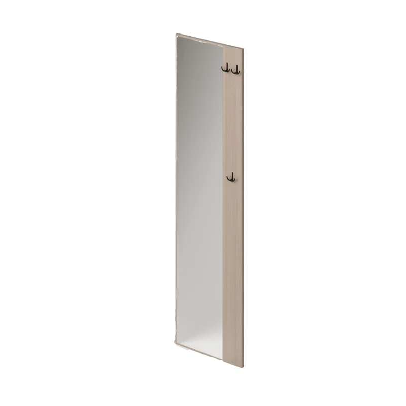 Portemanteau avec miroir mural couleur Orme H182x50x4cm