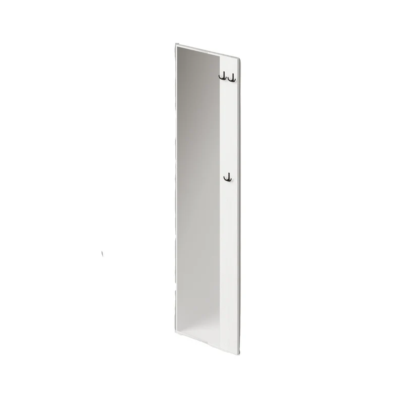Cintre blanc avec miroir mural H182x50x4cm