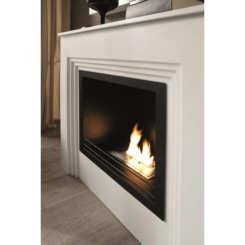 Biocheminée design au sol au bioéthanol blanc 96 x 35 xh 96 cm
