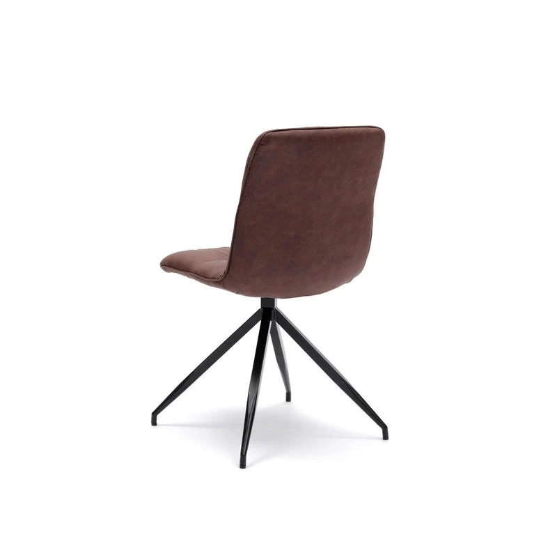 4xChaise en tissu microfibre effet velours marron 438xh. 86,5 cm