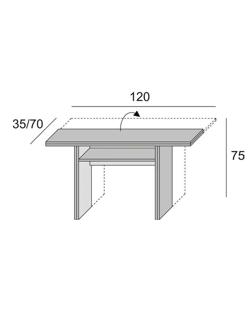 Table Console Extensible Oplà Blanche