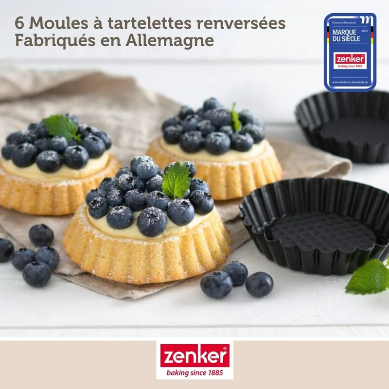 Set de 10 ustensiles de pâtisserie avec 6 moules à gâteaux 2 bols spatule et verre doseur Black metallic Black mettallic Zenker Black mettallic