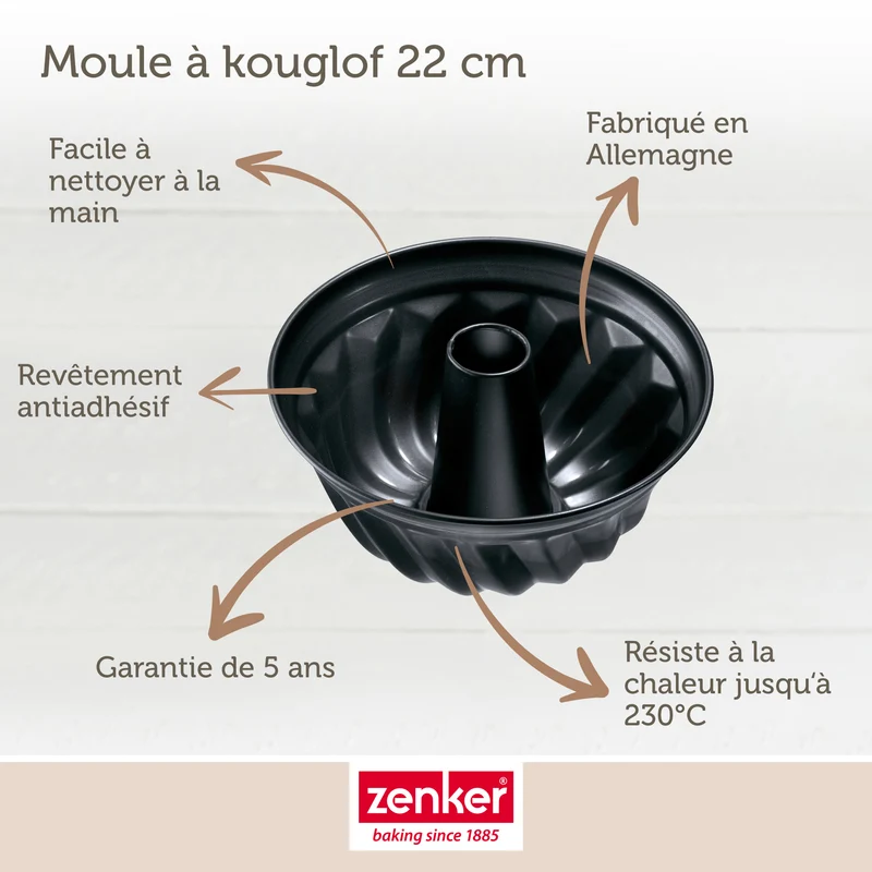 Set de 5 ustensiles de pâtisserie moule à gâteaux 2 bols spatule pâtisserie et verre doseur Black metallic Black mettallic Zenker Black mettallic