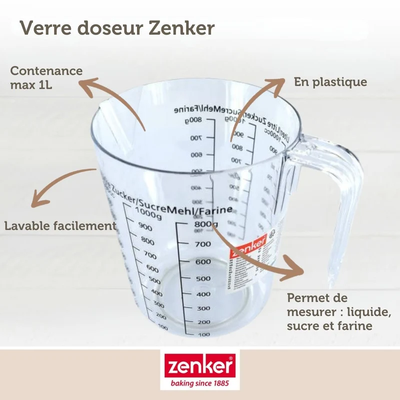 Set de 5 ustensiles de pâtisserie moule à gâteaux 2 bols spatule pâtisserie et verre doseur Black metallic Black mettallic Zenker Black mettallic