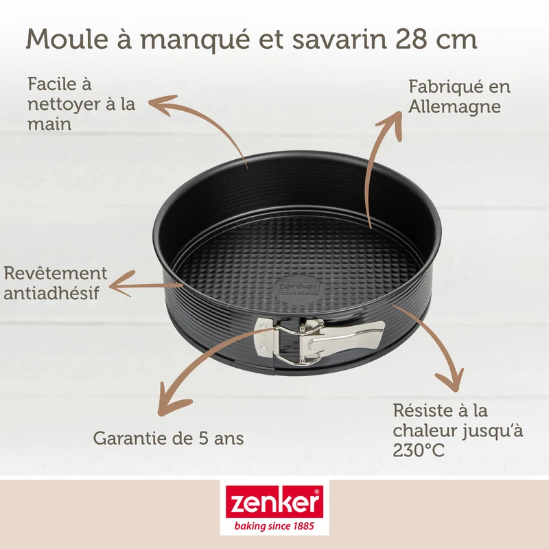 Set de 5 ustensiles de pâtisserie moule à manqué bol à mixer spatule de cuisine et verre doseur Black metallic Black mettallic Zenker Black mettallic