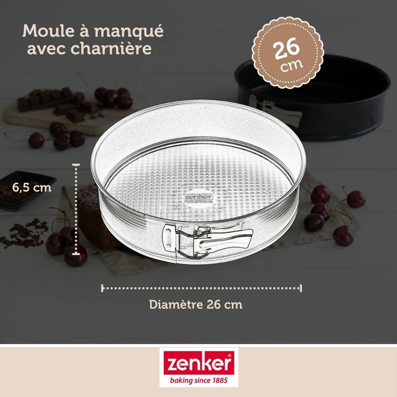 Set de 5 ustensiles de pâtisserie moule à manqué bol à mixer spatule et verre doseur Black metallic Black mettallic Zenker Black mettallic