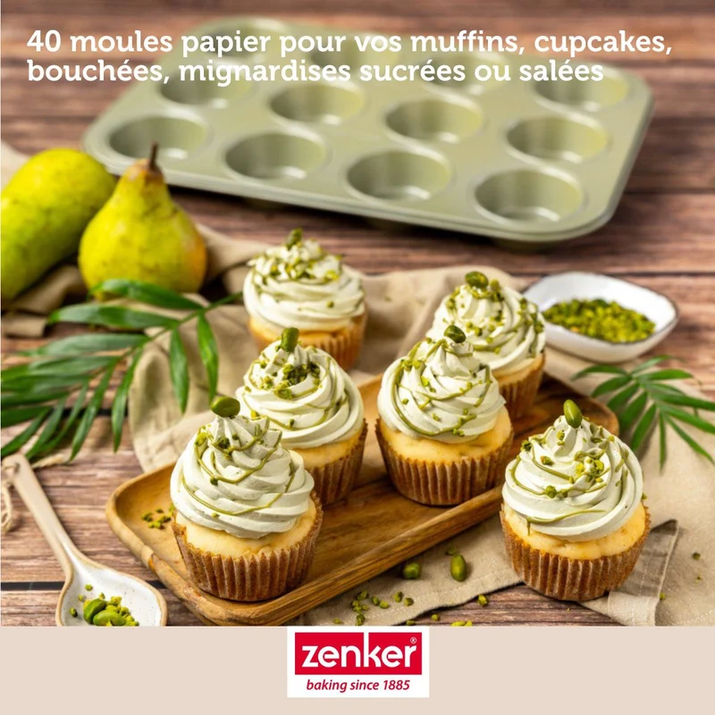 Set de 44 ustensiles de pâtisserie avec 40 moules à gâteaux 2 bols spatule et verre doseur Zenker Smart Pastry