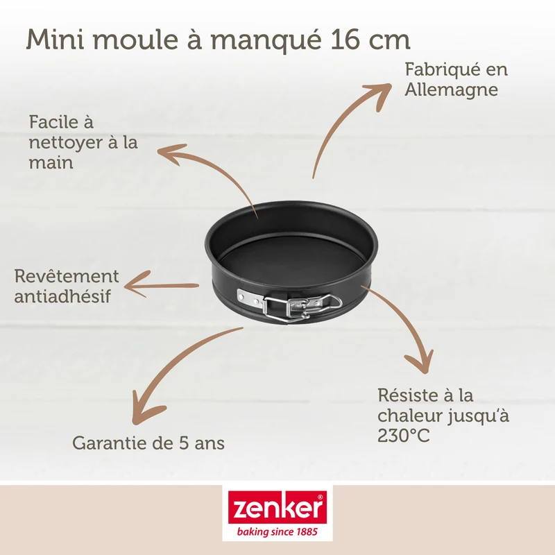 Set de 4 ustensiles de pâtisserie moule à gâteau 2 bols et spatule Spécial mini Spécial mini Zenker Spécial mini