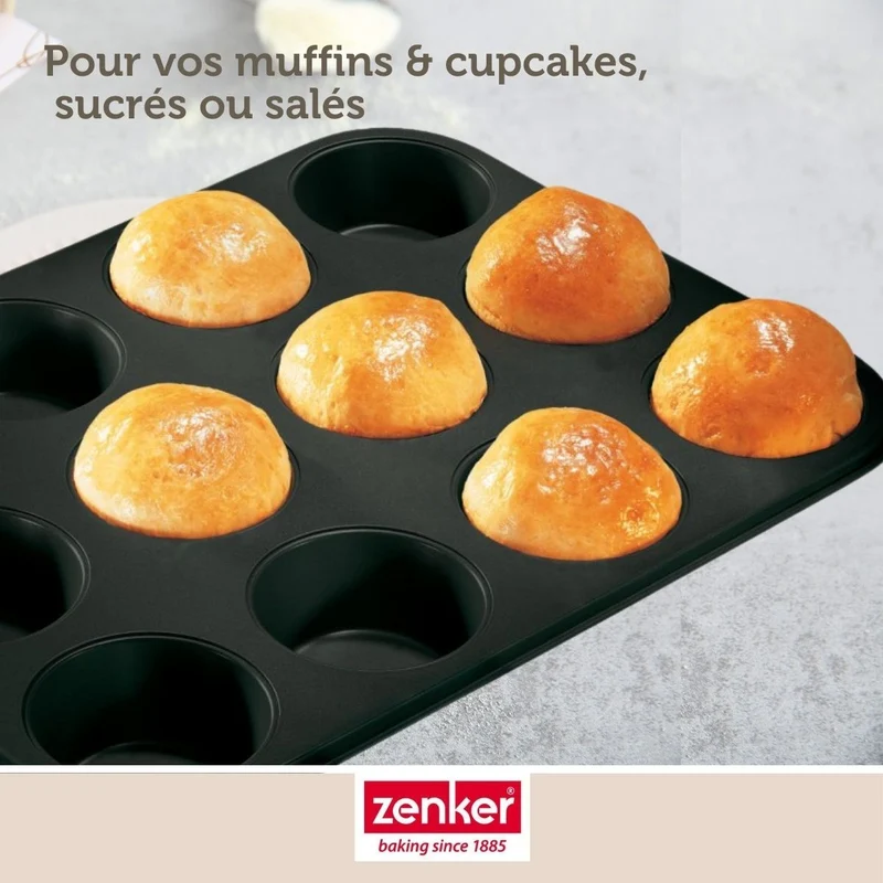 Set de 4 ustensiles de pâtisserie moule à gâteaux bol spatule Black mettallic Black mettallic Zenker Black mettallic