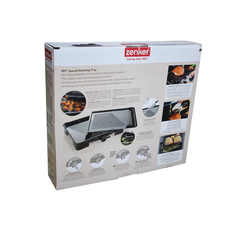 Lot de 2 plats four 39/39 cm en acier émaillé avec 2 ustensiles Zenker Special cooking