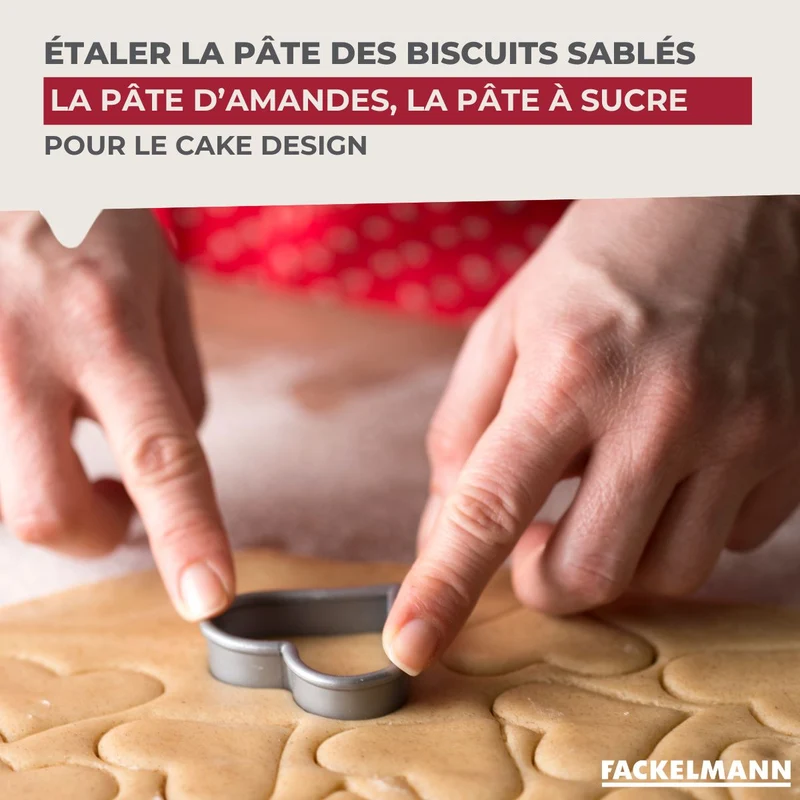 Ensemble de 2 Petits rouleaux à pâtisserie en bois 23,5 cm Fackelmann Wood Edition