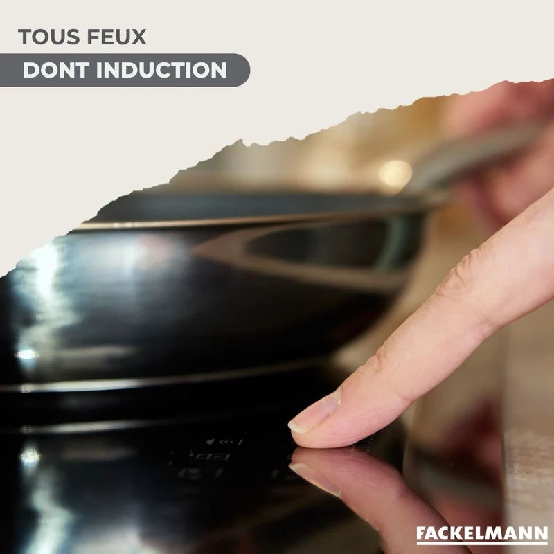 Set 1 poêle 28 cm, 3 casseroles en inox et 6 ustensiles inox Fackelmann Geneva