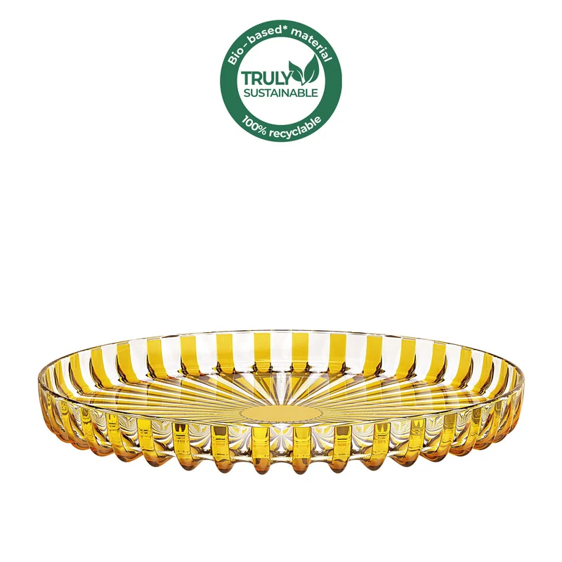 Guzzini Dolcevita plateau rond ambre