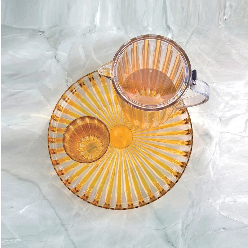 Guzzini Dolcevita plateau rond ambre