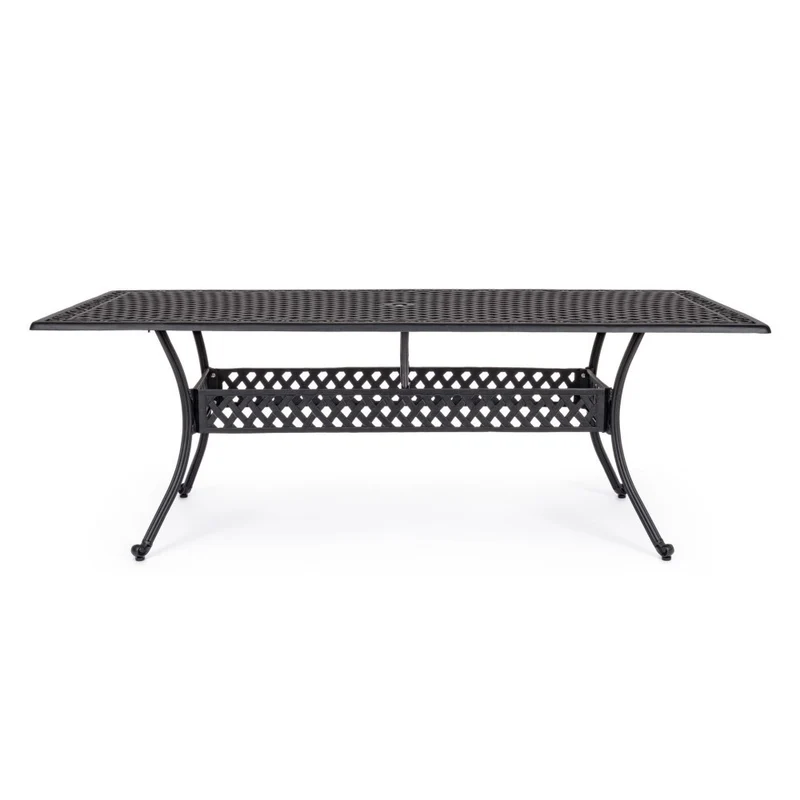 Table Extérieure Rectangulaire Anthracite 107x213 cm